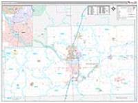 Kankakee, Il Carrier Route Wall Map