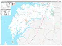 Kent County, MD Zip Code Wall Map Red Line Style by MarketMAPS - MapSales