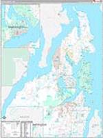 Kitsap, Wa Carrier Route Wall Map