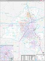 Lafayette Parish (), La Carrier Route Wall Map