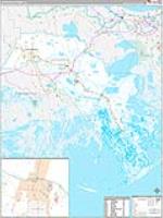 Lafourche Parish (), La Carrier Route Wall Map