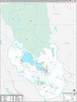 Lake, Ca Carrier Route Wall Map