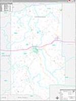 Lawrence, Ms Carrier Route Wall Map