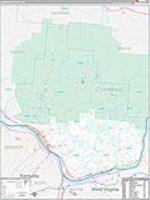 Lawrence, Oh Carrier Route Wall Map