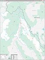 Lemhi, Id Carrier Route Wall Map