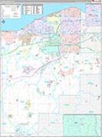Lorain, Oh Carrier Route Wall Map