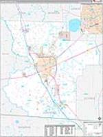Lowndes, Ga Carrier Route Wall Map
