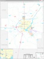 Macon County, IL Zip Code Wall Map Basic Style by MarketMAPS - MapSales