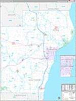 Manitowoc, Wi Carrier Route Wall Map