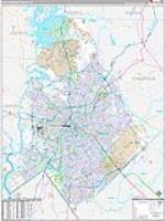 Mecklenburg, Nc Carrier Route Wall Map