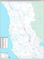 Mendocino, Ca Carrier Route Wall Map
