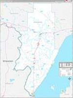 Menominee, Mi Carrier Route Wall Map