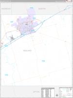 Midland, Tx Carrier Route Wall Map