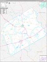 Milam, Tx Carrier Route Wall Map