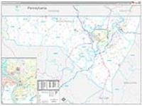 Monongalia, Wv Carrier Route Wall Map