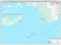 Monroe, Fl Carrier Route Wall Map