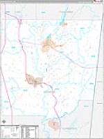 Monroe, Ms Carrier Route Wall Map