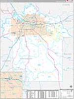 Montgomery, Al Carrier Route Wall Map