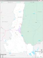 Murray County, GA Zip Code Wall Map Basic Style by MarketMAPS - MapSales