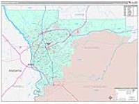 Muscogee, Ga Carrier Route Wall Map