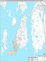 Newport, Ri Wall Map Zip Code