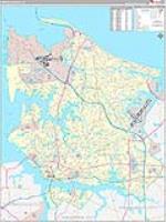 Norfolk, Va Carrier Route Wall Map