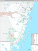 Ocean County, NJ Zip Code Wall Map Basic Style by MarketMAPS - MapSales