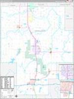 Okmulgee, Ok Carrier Route Wall Map