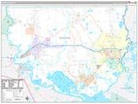 Orange, Tx Carrier Route Wall Map