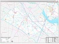 Orangeburg, Sc Carrier Route Wall Map