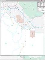 Owyhee, Id Carrier Route Wall Map