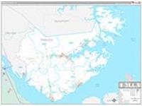 Pamlico, Nc Carrier Route Wall Map
