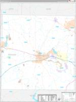 Parker County, TX Zip Code Wall Map Basic Style by MarketMAPS - MapSales