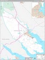 Pasquotank, Nc Carrier Route Wall Map