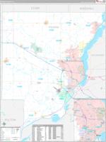 Peoria, Il Wall Map Zip Code
