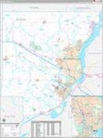 Peoria, Il Wall Map Zip Code