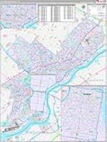 Philadelphia, Pa Carrier Route Wall Map