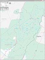 Pocahontas, Wv Carrier Route Wall Map