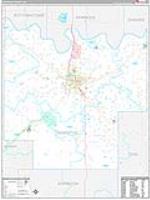 Pontotoc, Ok Carrier Route Wall Map