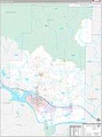 Pope, Ar Carrier Route Wall Map