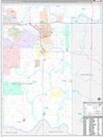 Pottawatomie, Ok Carrier Route Wall Map