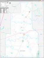 Quitman, Ms Carrier Route Wall Map