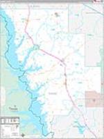 Sabine Parish (), La Carrier Route Wall Map