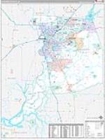 Sacramento, Ca Carrier Route Wall Map