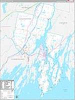 Sagadahoc, Me Carrier Route Wall Map
