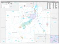 Saginaw County, MI Zip Code Wall Map Red Line Style by MarketMAPS ...