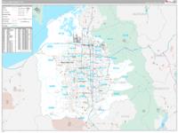 Salt Lake County, UT Zip Code Wall Map Red Line Style by MarketMAPS ...