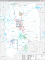 San Joaquin County, CA Zip Code Wall Map Red Line Style by MarketMAPS ...