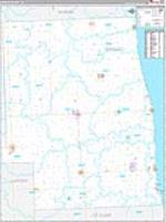 Sanilac, Mi Carrier Route Wall Map