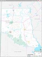 Sevier, Ar Carrier Route Wall Map